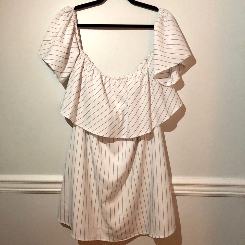 Off-shoulder mini dress